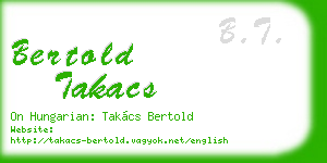 bertold takacs business card