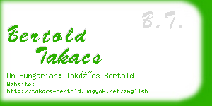 bertold takacs business card